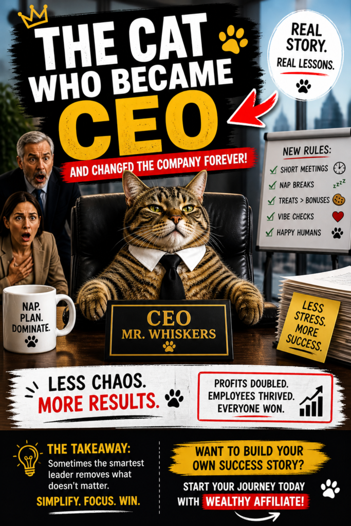 The Cat Who Became CEO (And Fired the Humans on Day One?!)”
